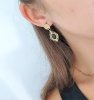 gold earrings made of stainless steel